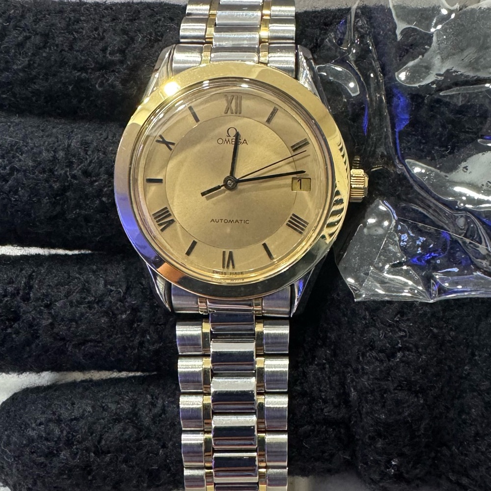Omega Two-Tone Gold and Silver Watch